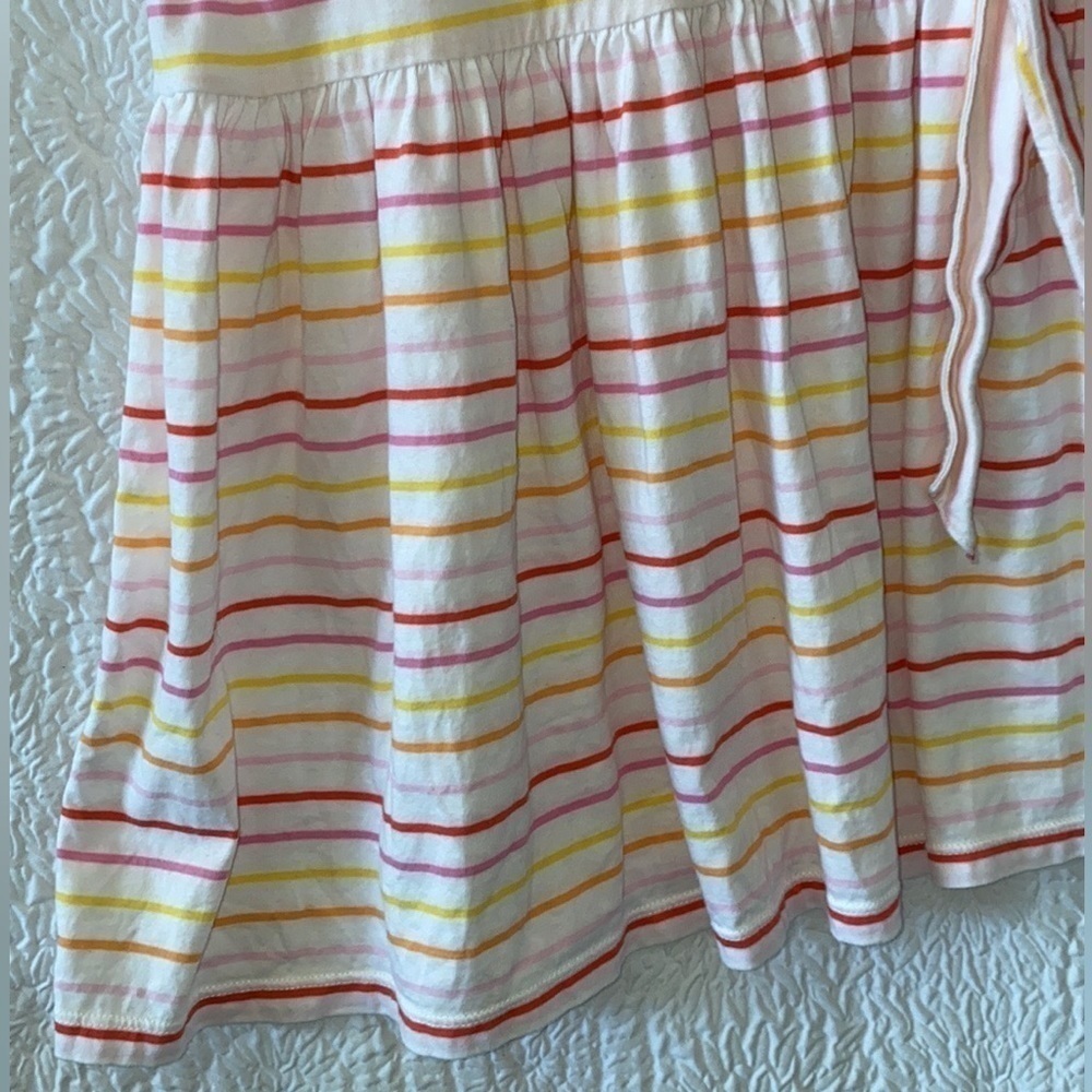 J. Crew Striped Ruffle Hem Sleeveless Midi Dress - Picture 5 of 7